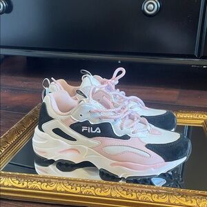 Fila Black and Pink Athletic Shoes
